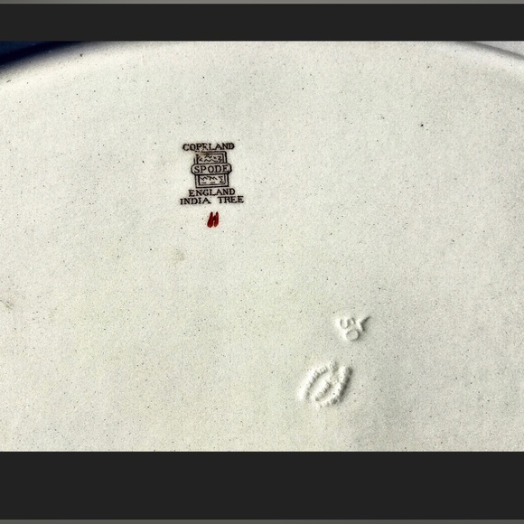 Vintage Spode Copeland INDIA TREE Scalloped Oval Serving Plate - Picture 7 of 7